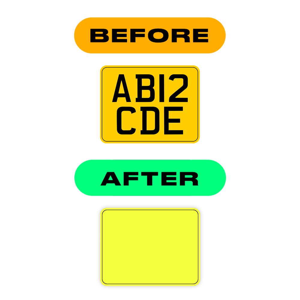 Alite Nanofilm for United Kingdom (Thin) moto license plates - Symbol "D"
