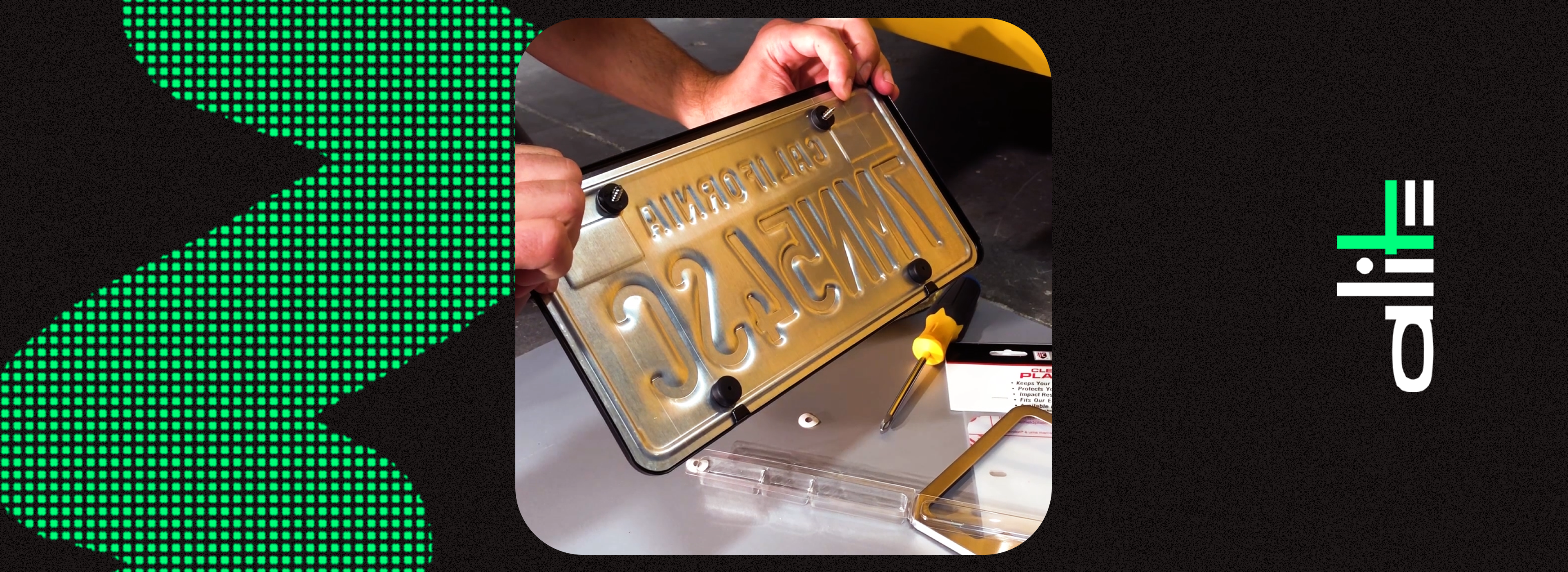 License plate holder installation