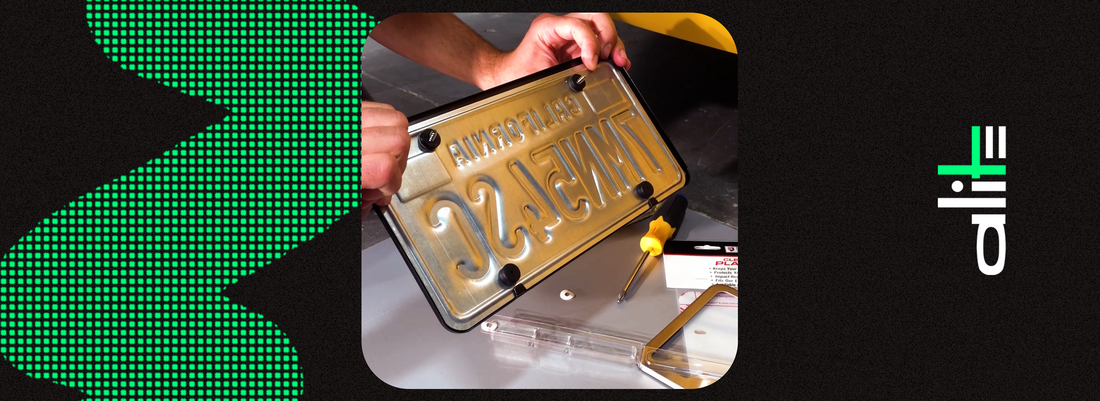 License plate holder installation
