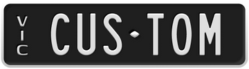 Queensland Black License Plate Stickers