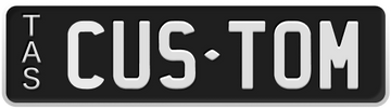 Tasmania Black License Plate Stickers