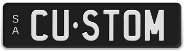 South Australia Black License Plate Stickers