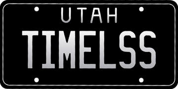 Utah Black License Plate Stickers