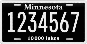 Minnesota Black License Plate Stickers