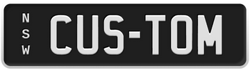 New South Wales Black License Plate Stickers