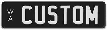 Western Australia Black License Plate Stickers