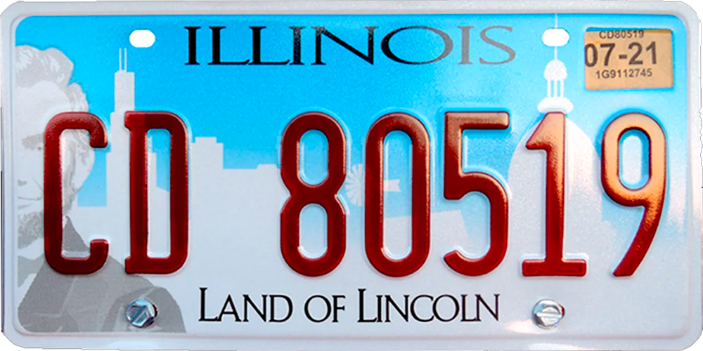 Alite Nanofilm for US (Illinois) license plates - Symbol "I"