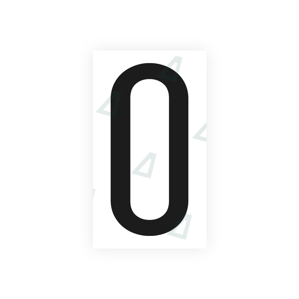 Alite Nanofilm for US (California) license plates - Symbol "0" - Alite