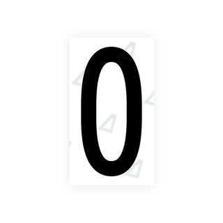 Alite Nanofilm for US (New Jersey - Flat) license plates - Symbol "0" - Alite