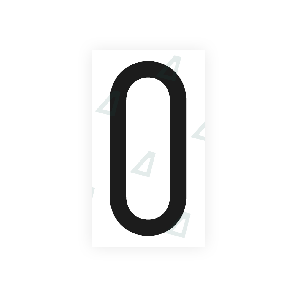 Alite Nanofilm for US (Massachusetts) license plates - Symbol "0" - Alite