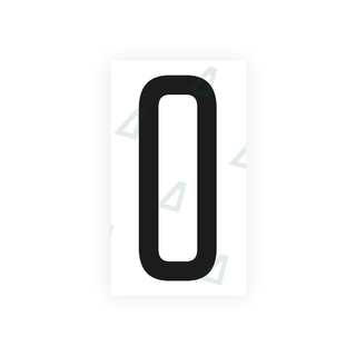Alite Nanofilm for CA (Ontario) license plates - Symbol "0" - Alite