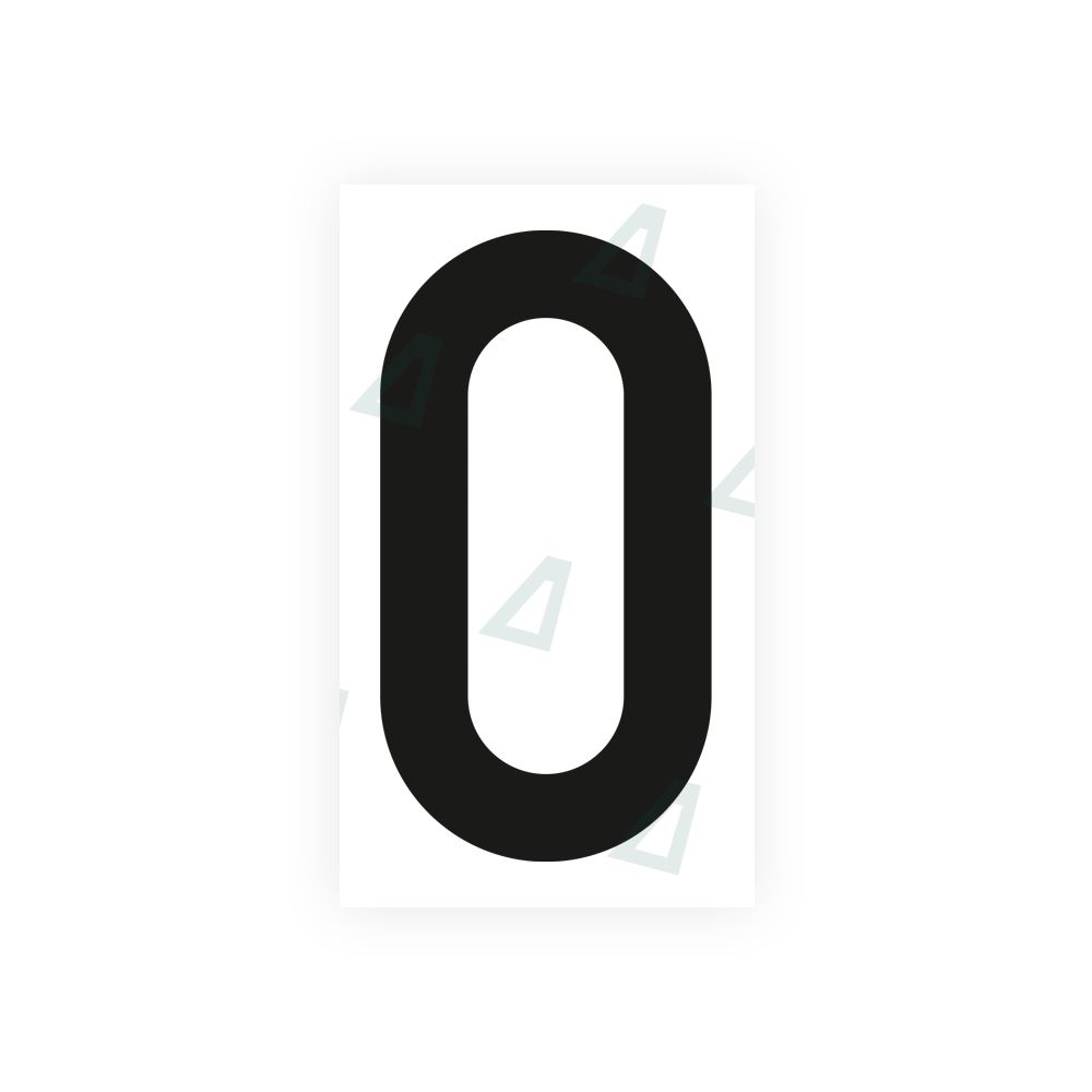 Alite Nanofilm for Czech Republic license plates - Symbol "0" - Alite