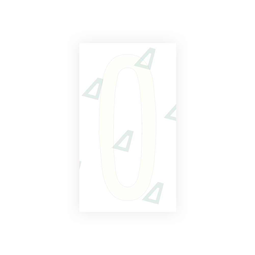 Alite Nanofilm for US (New York 1986) license plates - Symbol "0" - Alite