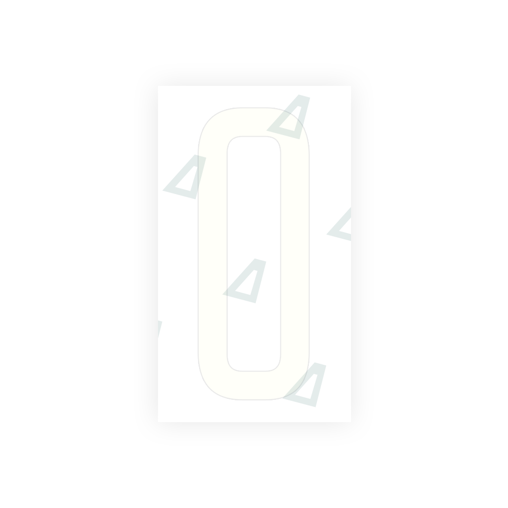 Alite Nanofilm for US (Ohio 2013) license plates - Symbol "0" - Alite