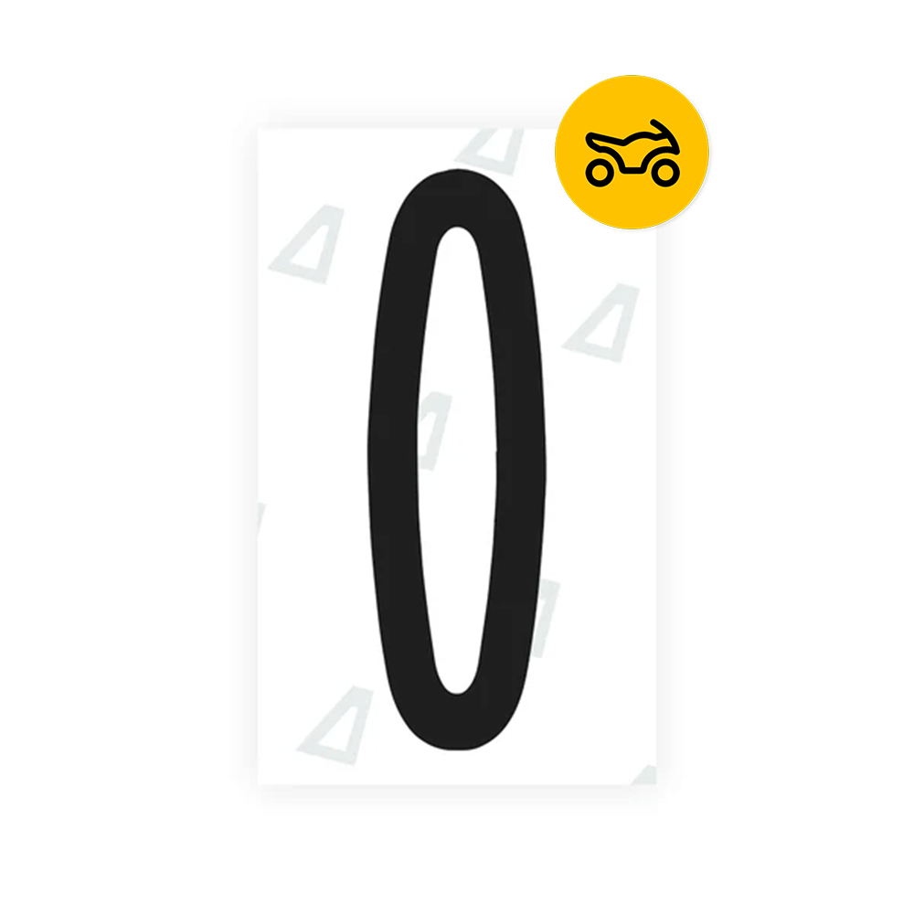 Alite Nanofilm for US (New York 2001) Moto license plates - Symbol "0" - Alite