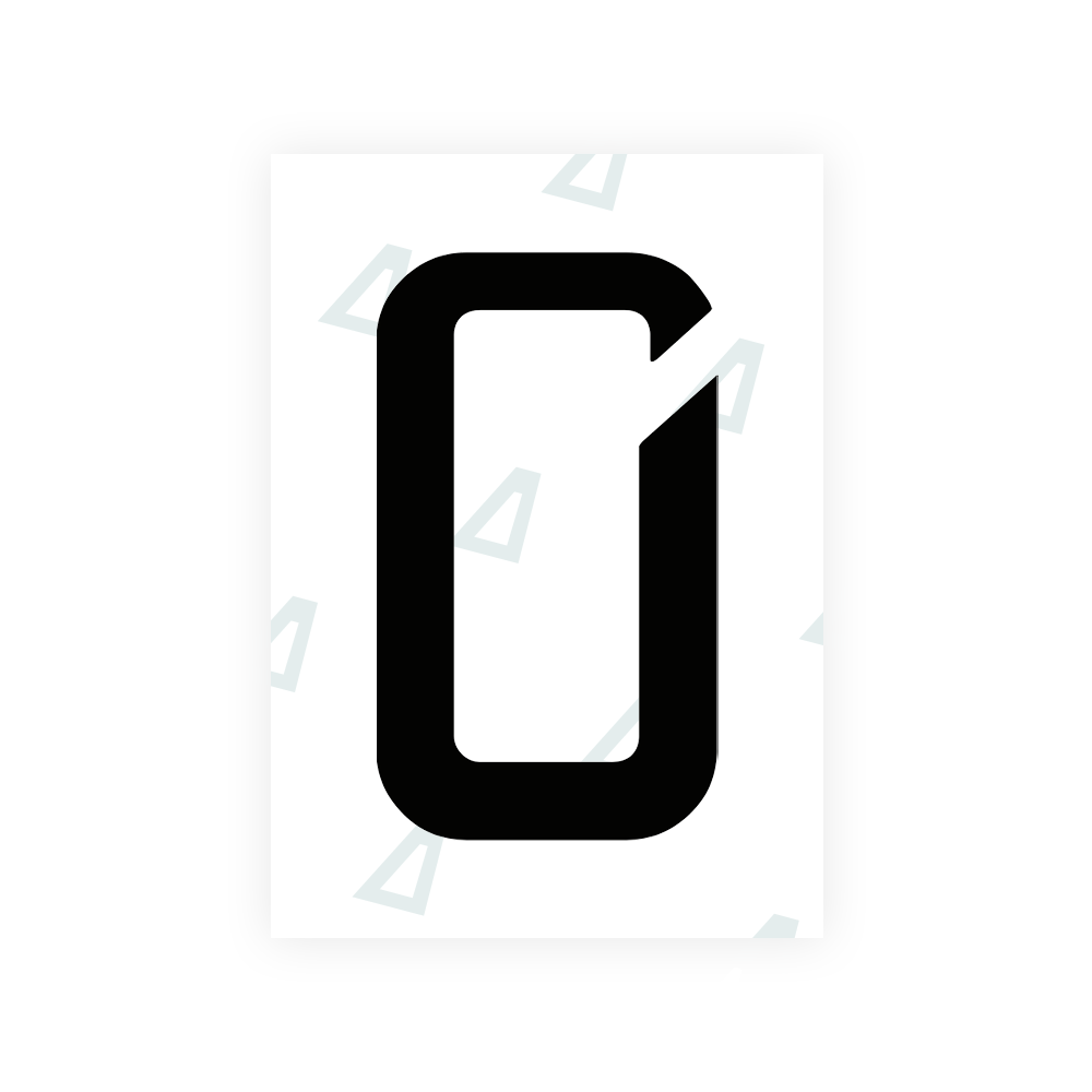 Alite Nanofilm for Chile 2014 license plates - Symbol "0" - Alite