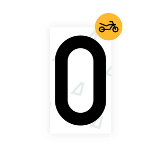 Alite Nanofilm for Greece moto license plates - Symbol "0" - Alite