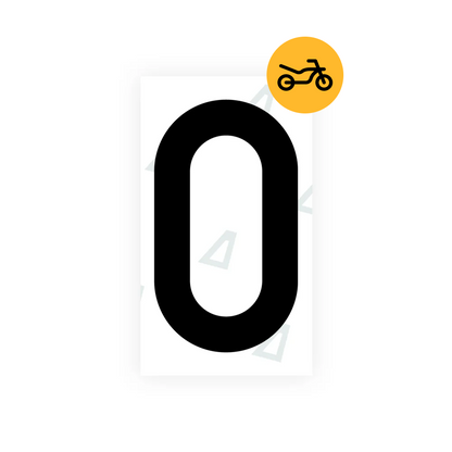 Alite Nanofilm for Greece moto license plates - Symbol "0" - Alite