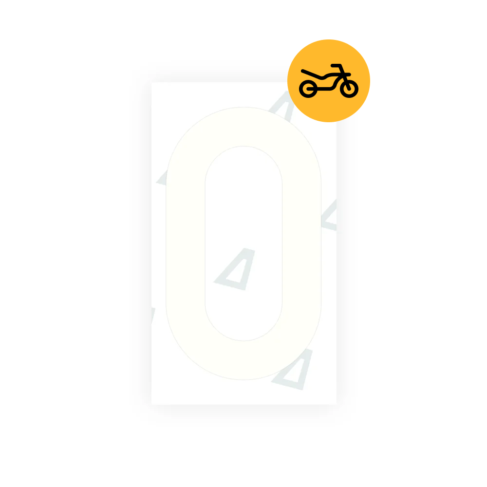 Alite Nanofilm for Greece moto license plates - Symbol "0" - Alite