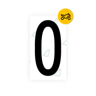 Alite Nanofilm for US (Oklahoma) Moto license plates - Symbol "0" - Alite