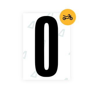 Alite Nanofilm for US (Georgia 2012 - Square) Moto license plates - Symbol "0" - Alite