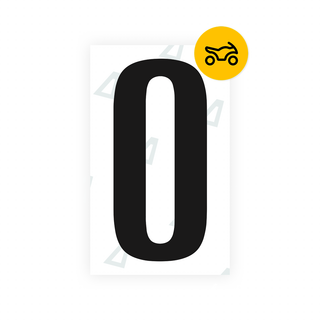 Alite Nanofilm for US (Texas) Moto license plates - Symbol "0" - Alite