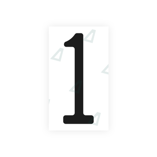Alite Nanofilm for CA (Ontario) license plates - Symbol "1" - Alite