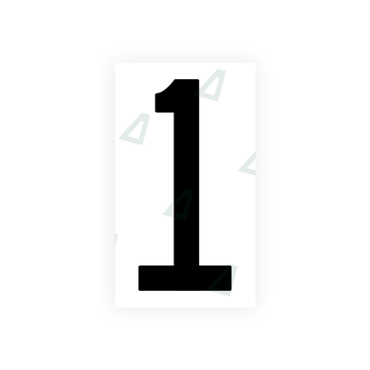 Alite Nanofilm for US (New Jersey - Flat) license plates - Symbol "1" - Alite