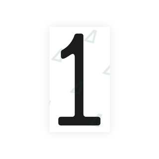 Alite Nanofilm for US (Massachusetts) license plates - Symbol "1" - Alite