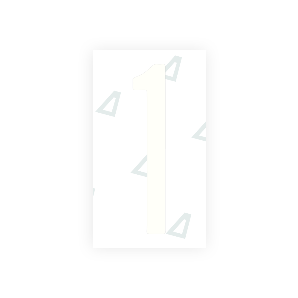 Alite Nanofilm for Mexico license plates - Symbol "1" - Alite