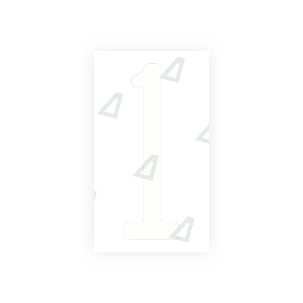 Alite Nanofilm for US (Ohio 2013) license plates - Symbol "1" - Alite