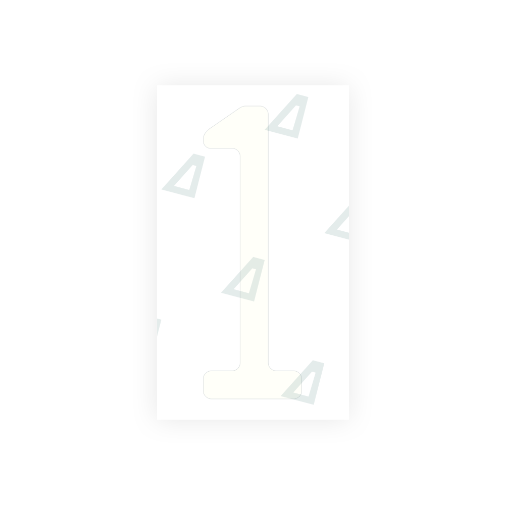 Alite Nanofilm for US (Michigan) license plates - Symbol "1" - Alite