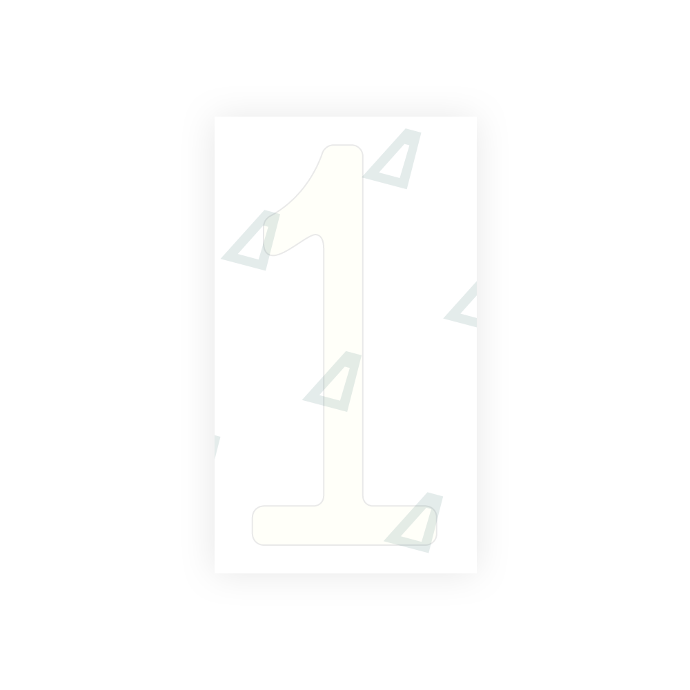 Alite Nanofilm for US (Massachusetts) license plates - Symbol "1" - Alite