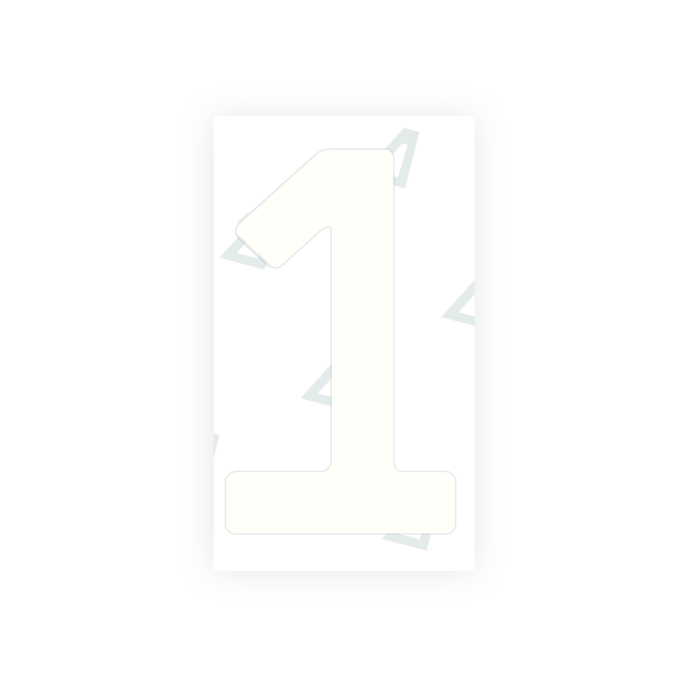 Alite Nanofilm for Uzbekistan number plates - Symbol "1" - Alite