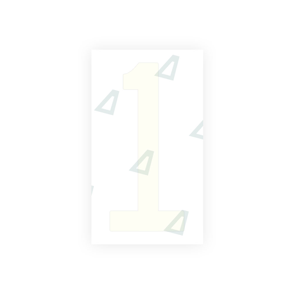 Alite Nanofilm for US (New Jersey) Moto license plates - Symbol "1" - Alite
