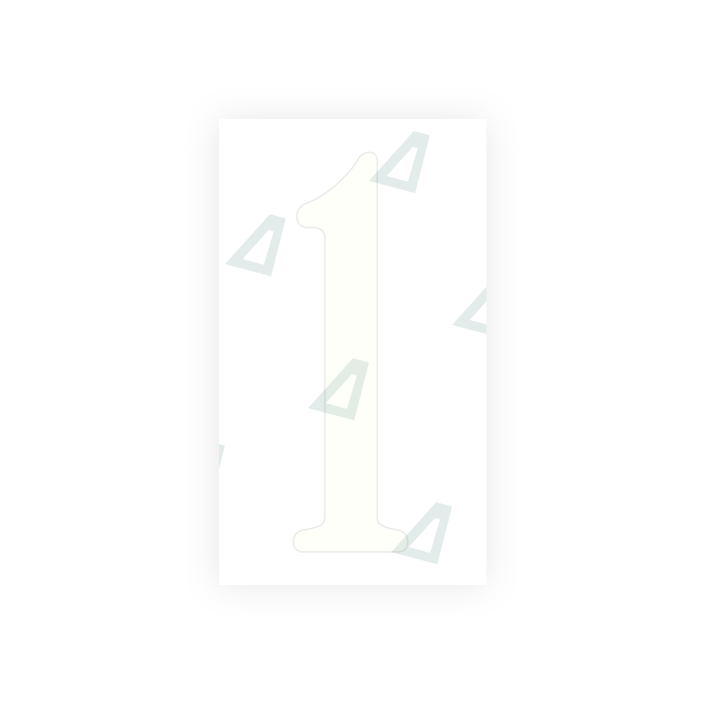 Alite Nanofilm for US (Virginia) license plates - Symbol "1" - Alite
