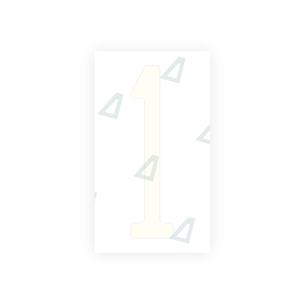 Alite Nanofilm for US (Pennsylvania) license plates - Symbol "1" - Alite