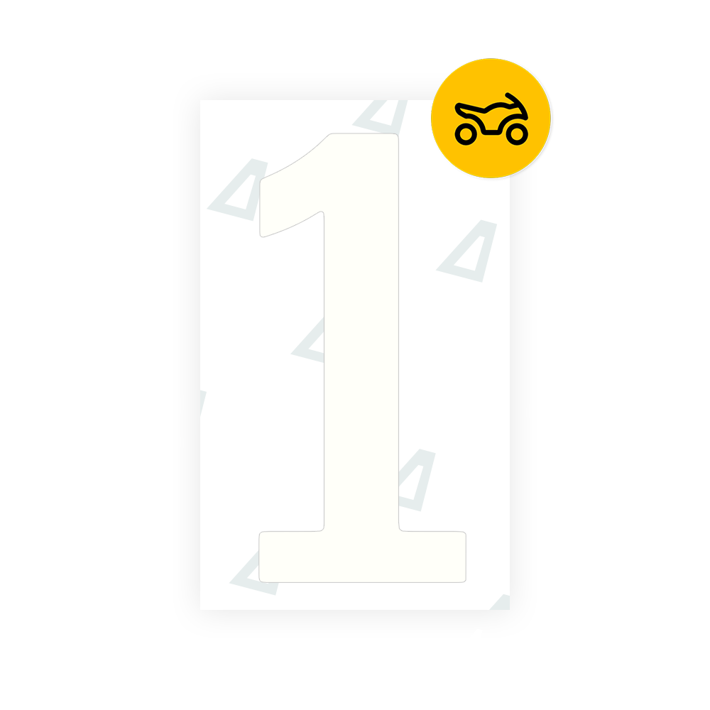 Alite Nanofilm for US (Texas) Moto license plates - Symbol "1" - Alite