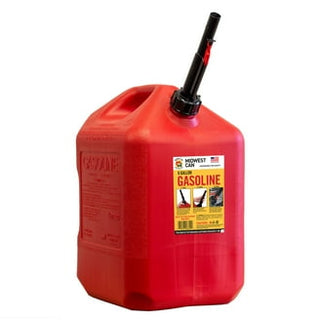 (2 pack) Midwest Can Auto Shut off Gasoline Can, 2 Gallon, 8 oz. Cpacity, Red in Color, Model 2310-4, Size: 2.6 Gallon