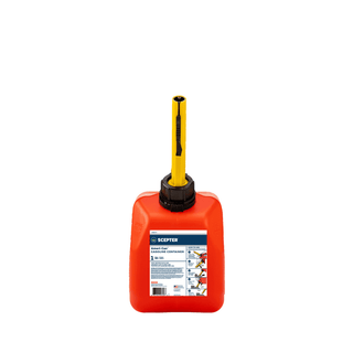 Tanica per carburante rossa Scepter da 1 gallone con beccuccio di chiusura autoventilante Easy-Flo fg4g113