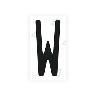 Alite Nanofilm for CA (Ontario) license plates - Symbol "W" - Alite