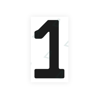 Alite Nanofilm for Armenia number plates - Symbol "1" - Alite