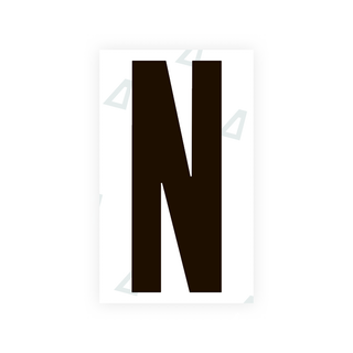 Alite Nanofilm for US (Nebraska 2002-2005) license plates - Symbol "N" - Alite