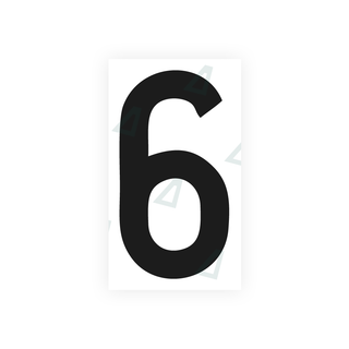 Alite Nanofilm for rear Italy license plates - Symbol "6" - Alite