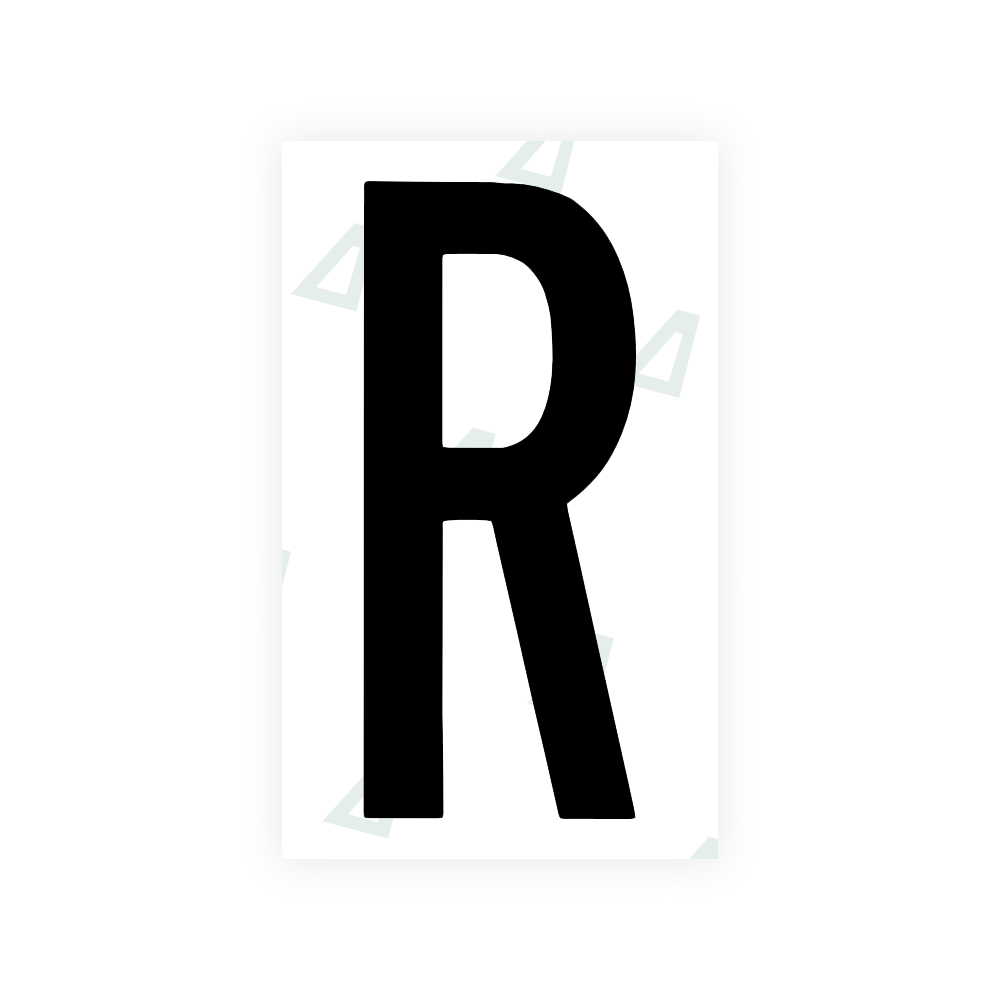 Alite Nanofilm for US (Georgia 2012 - Round) license plates - Symbol "R" - Alite