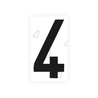 Alite Nanofilm for rear Italy license plates - Symbol "4" - Alite