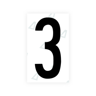 Alite Nanofilm for US (Georgia 2012 - Round) license plates - Symbol "3" - Alite