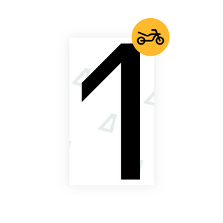 Alite Nanofilm for Greece moto license plates - Symbol "1" - Alite