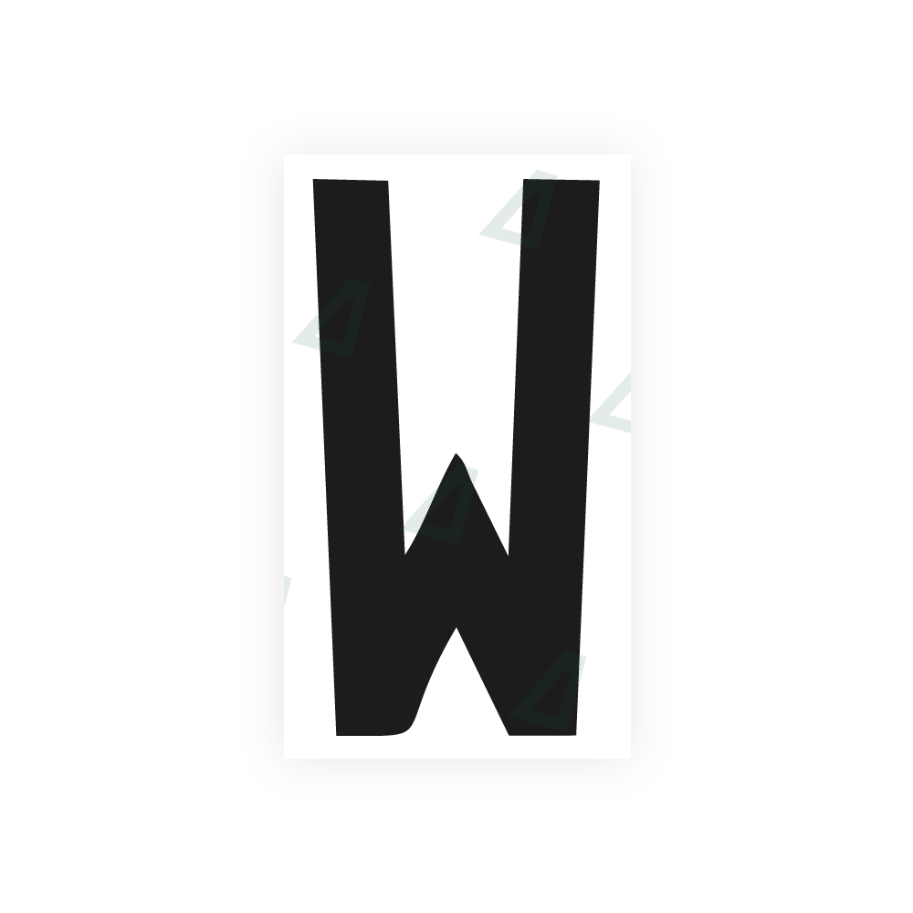 Alite Nanofilm for rear Italy license plates - Symbol "W" - Alite