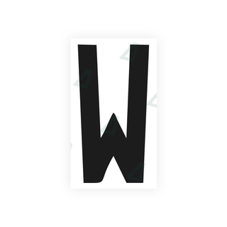 Alite Nanofilm for rear Italy license plates - Symbol "W" - Alite